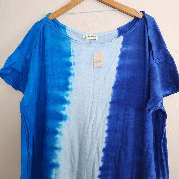 NEW Free People Ice Cream Sundae Blue Ombre Tie-Dye Maxi Cotton Dress - Picture 7 of 15